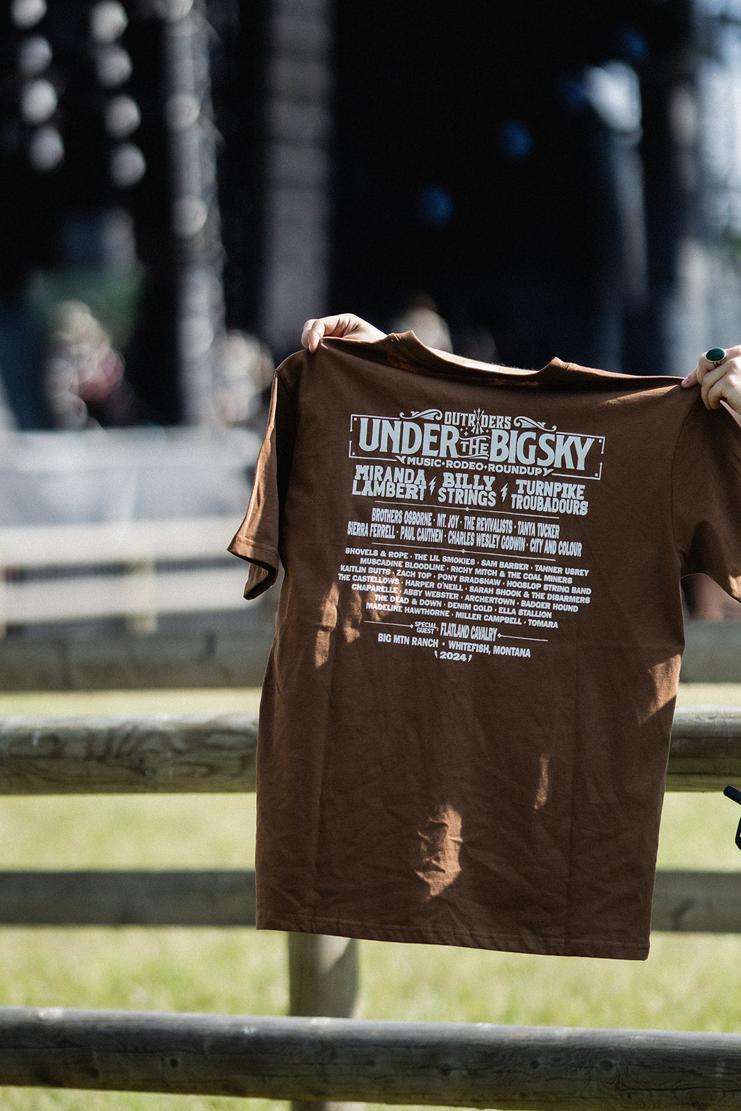 2024 Lineup Tee Brown Shop Under The Big Sky Fest