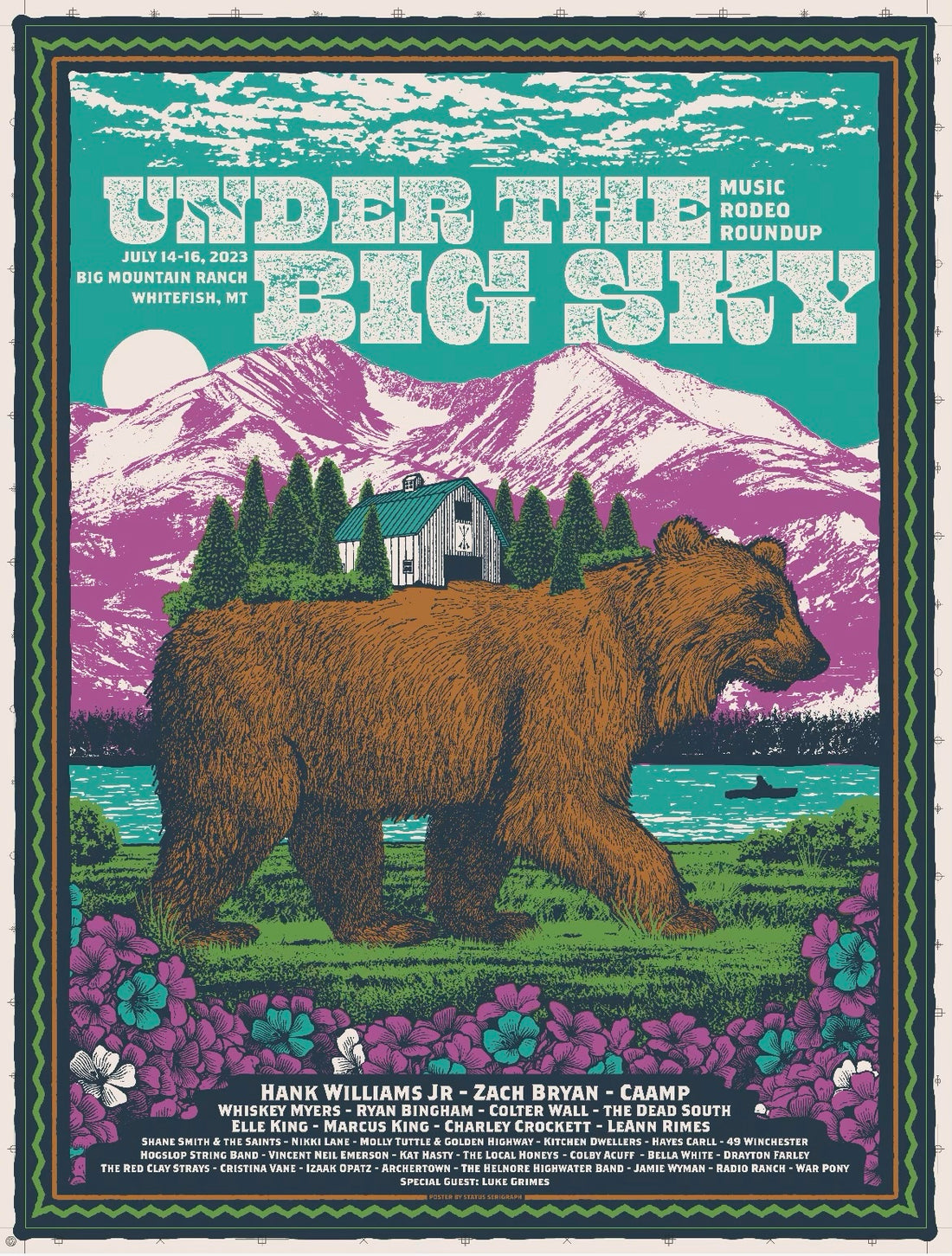 Under the Big Sky 2023 Event Poster Festival Order Shop Under The